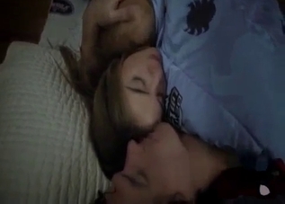 Dark room banging session with her hung dad